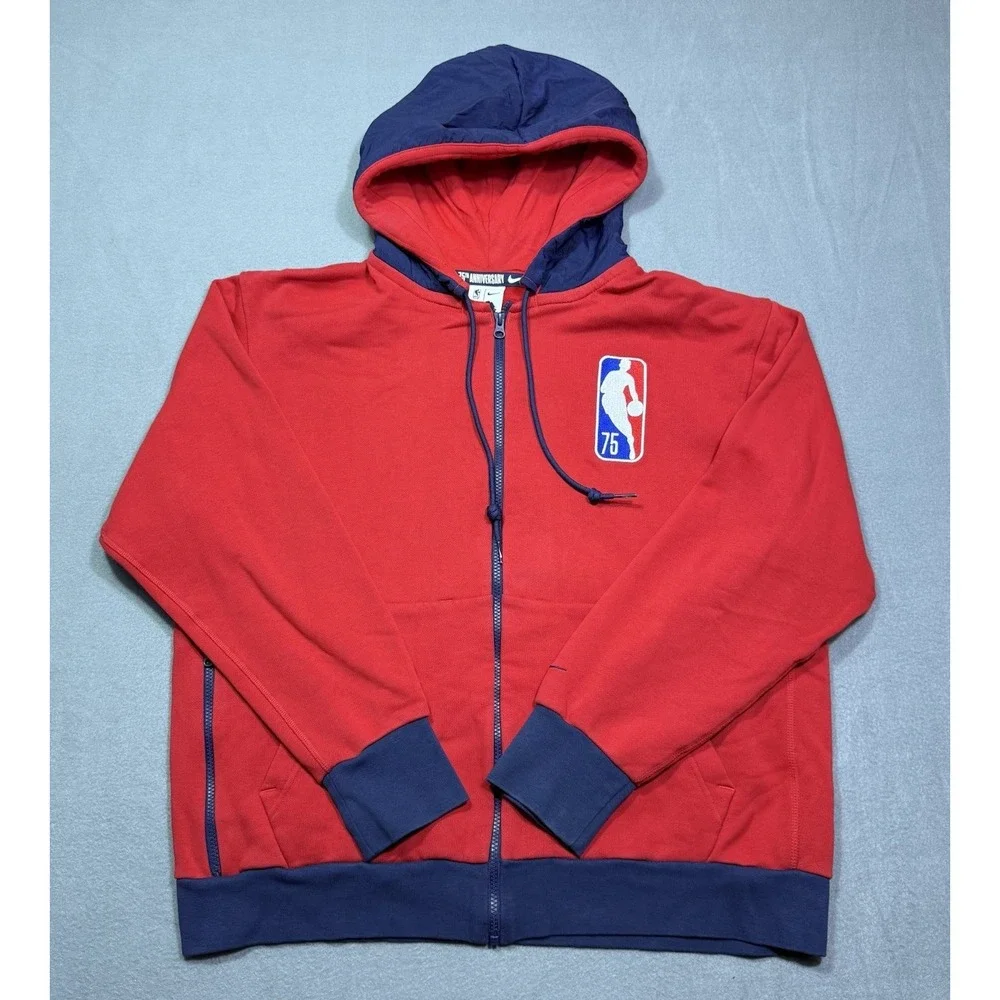 Nike NBA 75th Anniversary Philadelphia 76ers Full Zip Hoodie Mens XL Limited
